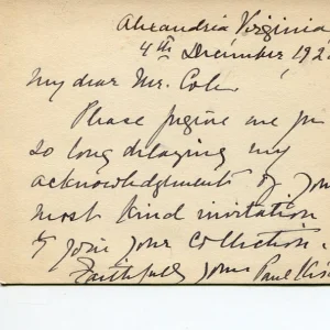 Paul Kester Playwright Novelist Author Writer Signed Autograph Note