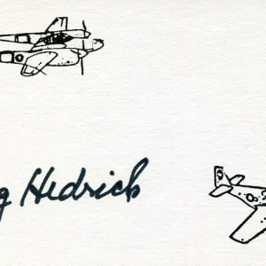 Admira Roger Hedrick USN Navy WWII War Fighter Pilot Double Ace Signed Autograph
