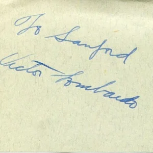 Victor Lombardo Jazz Big Band Royal Canadians Saxophonist Signed Autograph