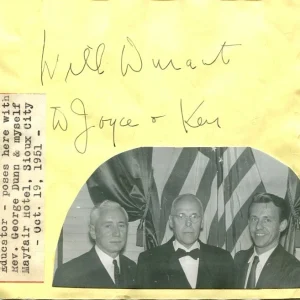 Will Durant Author Story of Civilization Philosophy Pulitzer Signed Autograph