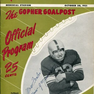 Wes Fesler Minnesota Golden Gophers Ohio State Signed Autograph 1951 Program JSA
