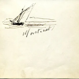 Frederic Montenard French Landscape Seascape Painter Signed Original Sketch
