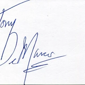 Tony DeMarco World Welterweight Boxing HOF Champ Signed Autograph
