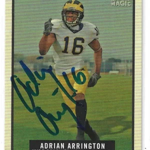 Adrian Arrington Signed 2009 Topps Magic Card #141 Michigan Wolverines
