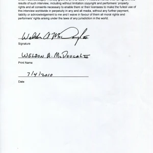 Weldon McDougal The Larks Yes I'm Ready Philly Sound Signed Autograph Release