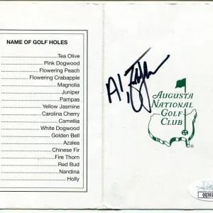 Zach Johnson Masters British Open PGA Golf Champ Signed Autograph Scorecard JSA
