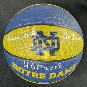 Adrian Dantley Signed & Inscribed Notre Dame Fighting Irish Basketball