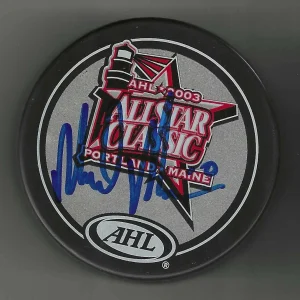 Mark Mowers Signed 2003 AHL All-Star Game Puck Portland Pirates Predators