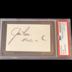 James Jim Irwin NASA Astronaut Apollo 15 Signed Autograph Sketch PSA DNA Slab
