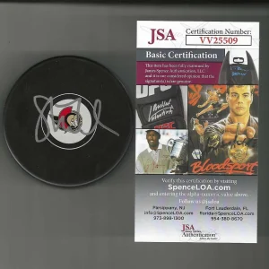 Tim Stutzle Full Auto Signed Ottawa Senators Puck JSA COA
