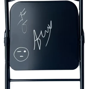 The Way Johnny Gargano Austin Theory Signed Sketched Steel Chair WWE NXT JSA COA
