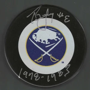 Tony McKegney Signed & Inscribed Buffalo Sabres Puck
