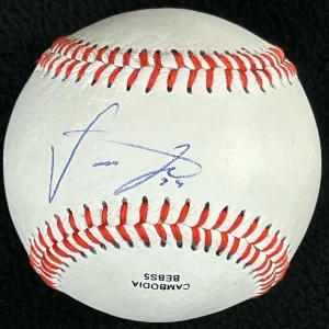 Victor Reyes Signed Rawlings Baseball Detroit Tigers JSA COA