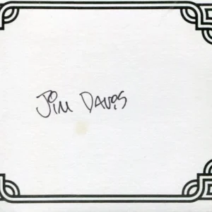 Jim Davis Garfield Author Comic Strip Cartoonist Signed Autograph Bookplate