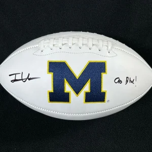 Josh Uche Signed & Inscribed "Go Blue" Michigan Wolverines Football JSA COA