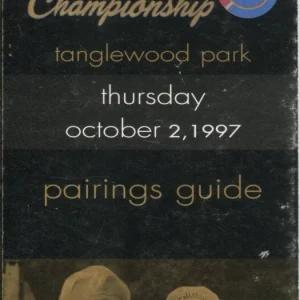 Arnold Palmer PGA Golf Masters Champ Signed Autograph Vantage Pairing Sheet JSA
