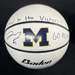 Jaelin Llewellyn Signed Double Inscribed Michigan Wolverines Basketball JSA COA