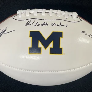 Chris Hutchinson Signed & Dual Inscribed Michigan Wolverines Football JSA COA
