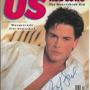 Rob Lowe Full Name Signed Dry Mounted US Magazine Cover BAS COA St. Elmo's Fire