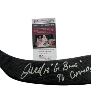 John Madden Signed & Inscribed "96 Champs" Michigan Wolverines Stick JSA COA