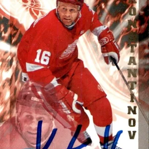 Vladimir Konstantinov Signed 1995/96 Parkhurst Card #69 JSA COA Red Wings
