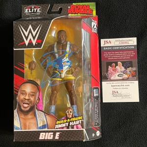 Big E Signed WWE Elite Royal Rumble Action Figure JSA COA New Day

