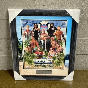 TNA Impact Wrestling Costal Chaos Cruise Poster Signed By 13 JSA COA
