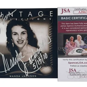 Wanda Jackson Signed "Vintage Collections" CD Booklet JSA COA
