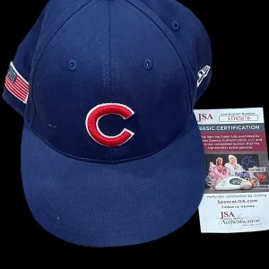 Wayne Messmer Chicago Cubs Blackhawks Announcer Signed Autograph Basebal Cap JSA
