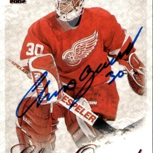 Chris Osgood Full Name Signed 2001/02 Pacific Private Stock Card #58 Red Wings