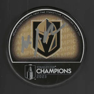 Wil Nichol Signed Vegas Golden Knights 2023 Stanley Cup Champions Puck

