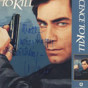 Wayne Newton "Licence to Kill" AUTOGRAPH Signed James Bond 007 VHS Cover ACOA
