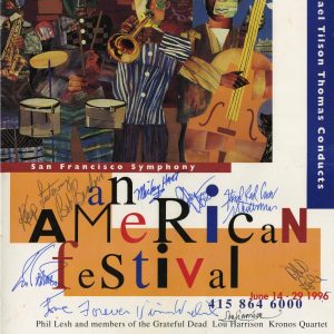 Grateful Dead Bob Wier Mickey Hart Phil Lesh Plus 2 Signed Autograph Poster ACOA
