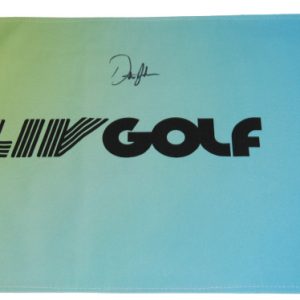 DUSTIN JOHNSON signed (ACES) LIV Golf pin flag #18 BECKETT BAS AD27319
