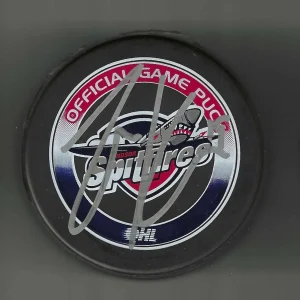 Zack Kassian Signed Windsor Spitfires Official Game Puck Edmonton Oilers
