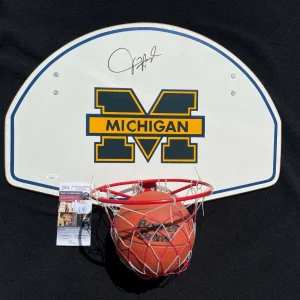 Juwan Howard Signed Michigan Wolverines Basketball Backboard JSA COA
