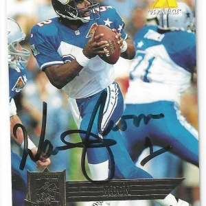 Warren Moon Signed 1995 Pinnacle Card #172 Minnesota Vikings
