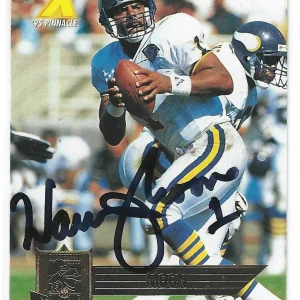 Warren Moon Signed 1995 Pinnacle Card #177 Minnesota Vikings
