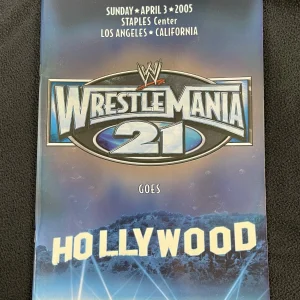 WrestleMania 21 Program Signed By 5 JSA COA Cena First WWE Championship
