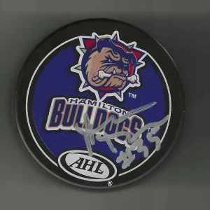 Yann Danis Signed Hamilton Bulldogs Souvenir Puck Montreal Canadiens
