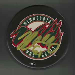 Zack Phillips Signed Minnesota Wild Souvenir Puck

