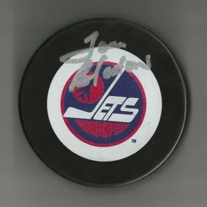 Tom Bladon Signed Winnipeg Jets Puck