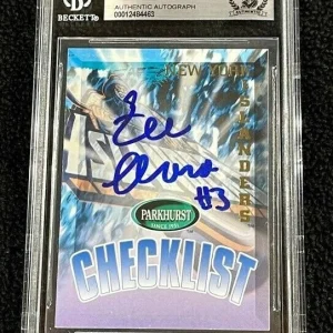 Zdeno Chara Signed 1995/96 Parkhurst Islanders Checklist Card Beckett Certified
