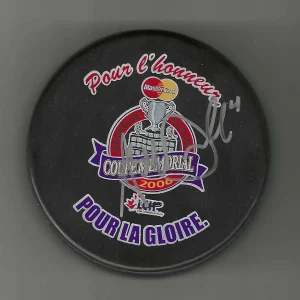 Andrew MacDonald Signed Moncton Wildcats 2006 Memorial Cup Game Puck Flyers
