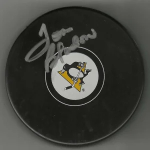 Tom Bladon Signed Pittsburgh Penguins Puck