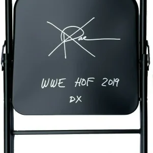 X-Pac Signed & Triple Inscribed Steel Chair WWE WWF WCW TNA NWO BAS COA DX
