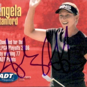 Angela Stanford Signed 2010 CNC Golf Card LPGA