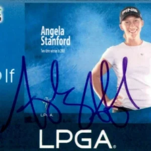 Angela Stanford Signed 2010 CNC Golf Card LPGA