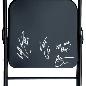 "Gunn Club" Billy Colten & Austin Signed Steel Chair WWE AEW DX JSA COA
