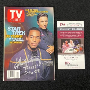 Anthony Montgomery Signed Star Trek Enterprise "Travis" TV Guide JSA COA
